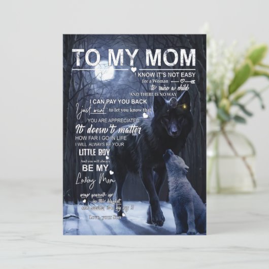 母の贈り物 |私の母に息子から愛する手紙 シーズンカード (スタンド正面)