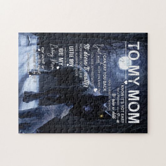 母の贈り物 |私の母に息子から愛する手紙 ジグソーパズル (横)