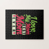 母の贈り物 – 私は私の母を愛 ジグソーパズル (横)