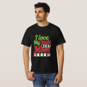 母の贈り物 – 私は私の母を愛 Tシャツ (正面フル)