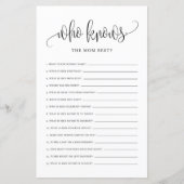 母の赤ちゃんシャワー最高のゲームを知る黒いスクリプト (正面)