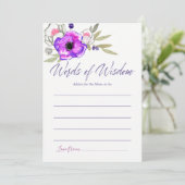 母の赤ちゃんシャワー用の水色フローラアドバイス 招待状 (スタンド正面)