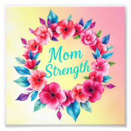 母の輝く喜びのハート フォトプリント           