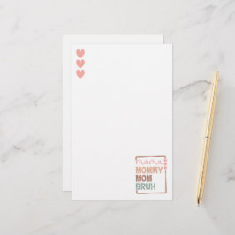 母の進化：ママからブルシュへ 便箋