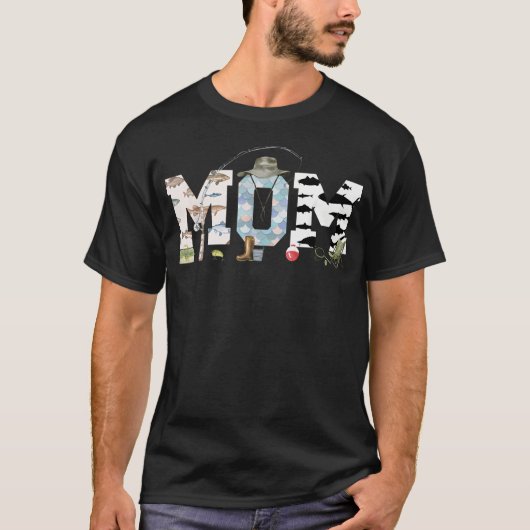 母の釣り Tシャツ (正面)