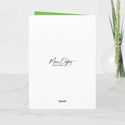 母の雑草の女の子 カード (裏面)