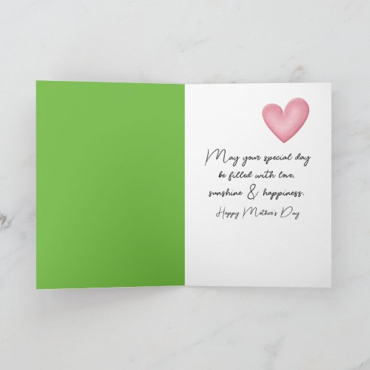 母の雑草の女の子 カード (内部)