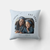 母の青い写真の子供 クッション (裏面)