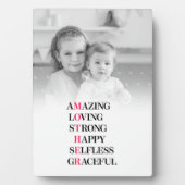 母の頭字語の写真 フォトプラーク (正面)