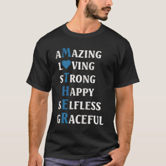 母の驚くべき愛する強い幸せなレトロ Tシャツ
