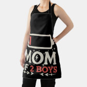 母の2男の子の低電池おもしろい母の日 エプロン (インサイチュ)