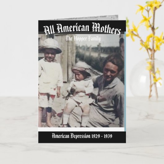 母の5 x 7カード カード (黄色い花)