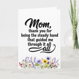 母の steady hand が私を導いて 〜 水彩画のワイルドフラワー カード