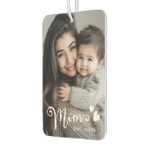 母のest年のハートオーバーレイ写真 カーエアーフレッシュナー (左)