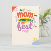 母はあなたは最高の：母の日のカード (スタンド正面)