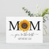 母はあなたは母親最高のの日パーソナライズされた カード (スタンド正面)
