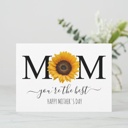 母はあなたは母親最高のの日パーソナライズされた カード (スタンド正面)