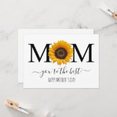 母はあなたは母親最高のの日パーソナライズされた カード (正面/裏面インサイチュ)