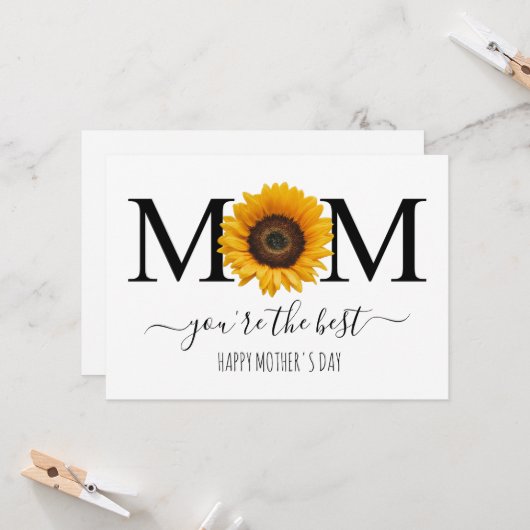 母はあなたは母親最高のの日パーソナライズされた カード (正面/裏面インサイチュ)