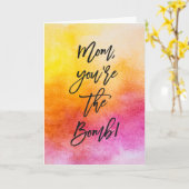 母はあなたは爆弾母の日 カード (黄色い花)