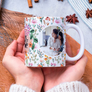 母はあなたは野生の花:写真パーソナライズされたマグカップ コーヒーマグカップ
