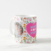 母はあなたは野生の花:写真パーソナライズされたマグカップ コーヒーマグカップ (正面左)