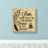 母はいつも私のハートの中で私の心の上にいる キャンバスプリント (インサイチュ (ウッドフロア))