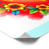 母はっきりしたハート炎 ポスター (角)