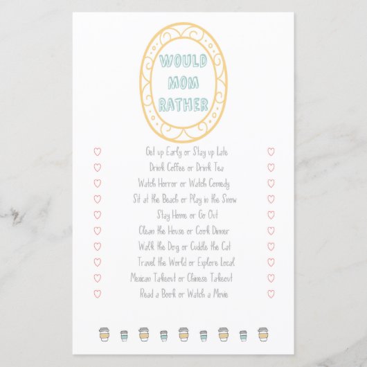 母はむしろ冒険ベビーシャワーゲーム (正面)