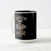 母はアングルの二音コーヒーマグのようなものだ ツートーンマグカップ (正面左)