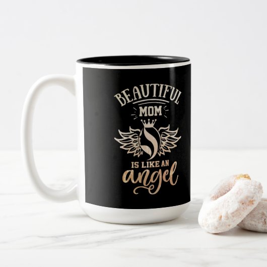 母はアングルの二音コーヒーマグのようなものだ ツートーンマグカップ (ドーナツ)