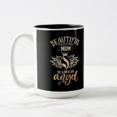 母はアングルの二音コーヒーマグのようなものだ ツートーンマグカップ (左)