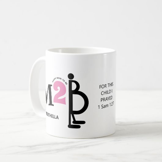 母はクリスチャンとして可愛い コーヒーマグカップ (正面左)