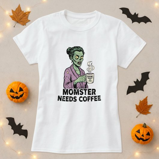 母はコーヒーハロウィンシャツが必要;母のためのギフト Tシャツ