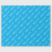 母はスクリプトになる青い赤ちゃんシャワー ラッピングペーパー (フラット)