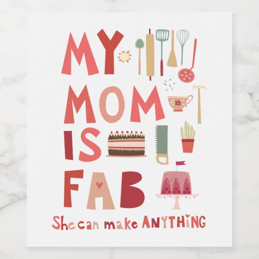 母はファブ ワインラベル (シングルラベル)