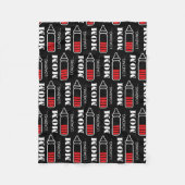 母はベビー誕生か母の日のために充電  フリースブランケット (正面)