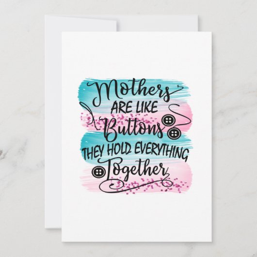 母はボタンみたいなもの 招待状 (正面)