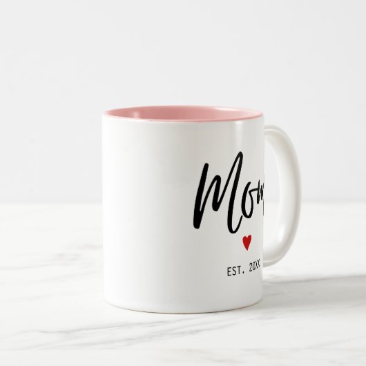 母はミニマルモダンリストマグカップを確立 ツートーンマグカップ (正面右)