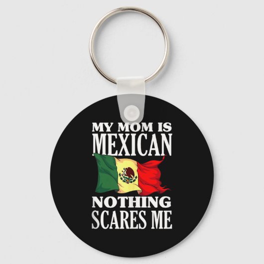 母はメキシコ人だから何も怖くない タンクトップ キーホルダー (正面)