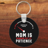 母はランニング母の日が我慢おもしろいできない キーホルダー (正面)