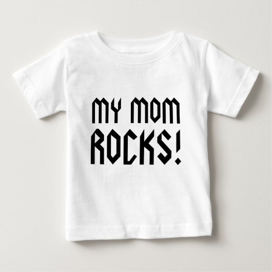 母はロックだ! ベビーTシャツ (正面)
