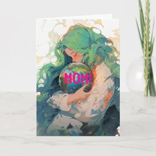 母は世界の母のデイカードを意味する サンキューカード (正面)