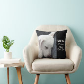 母は休憩時間に値する可愛い白い子犬 クッション (椅子)