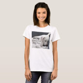 母は休憩時間に値する可愛い白い子犬 Tシャツ (正面フル)