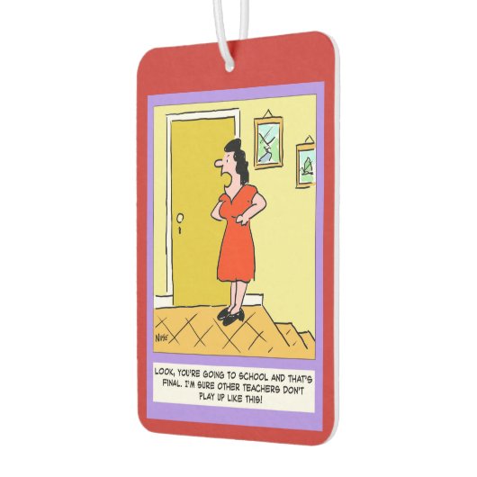 母は先生に「学校得に行かなくちゃ。 カーエアーフレッシュナー (左)