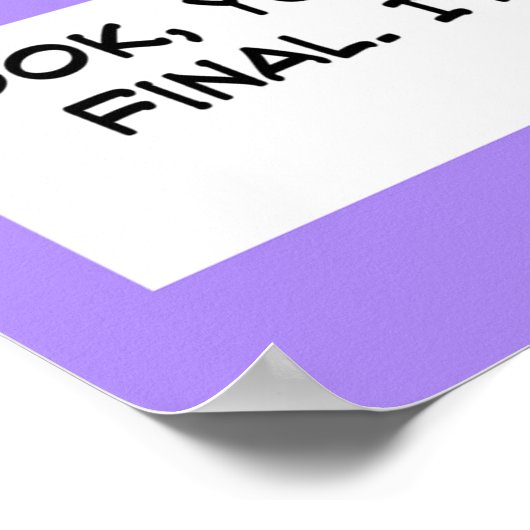 母は先生に「学校得に行かなくちゃ。 ポスター (角)