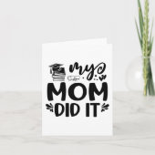 母は卒業した子供を誇りを持ったやった カード (正面)