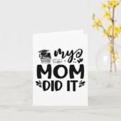 母は卒業した子供を誇りを持ったやった カード (黄色い花)