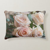 母は友達のピンクローズ素朴 アクセントクッション (正面)